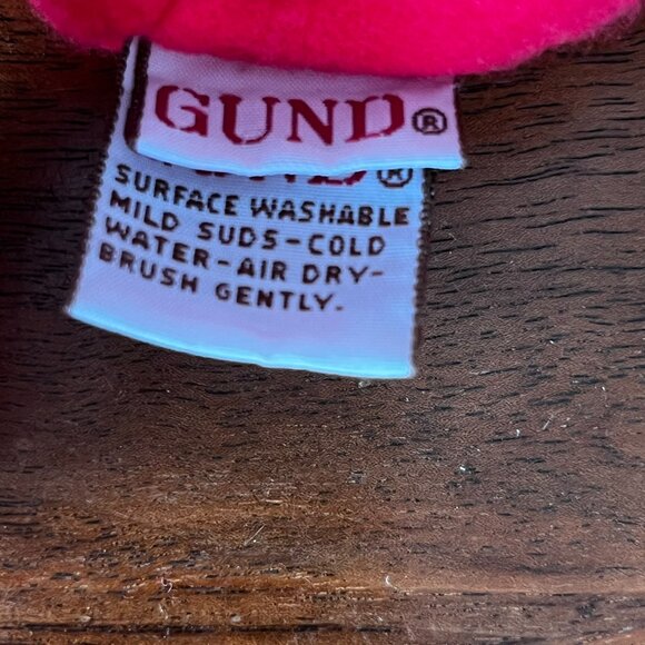 Vintage Gund Hot Shots Hotshots 2459 Red Plush Bear Green Scarf Christmas 9" - Picture 6 of 10